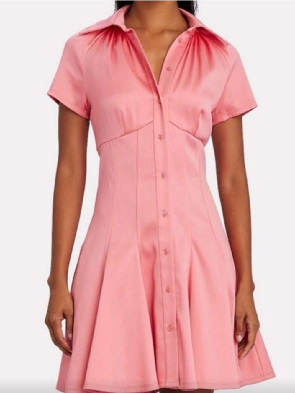 Brandon Maxwell Poplin Mini Shirt Dress Size 8